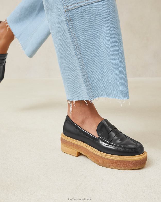 Loeffler Randall Frauen Rikki-Plateau-Loafer RHV8H311 Schwarz Schuhe