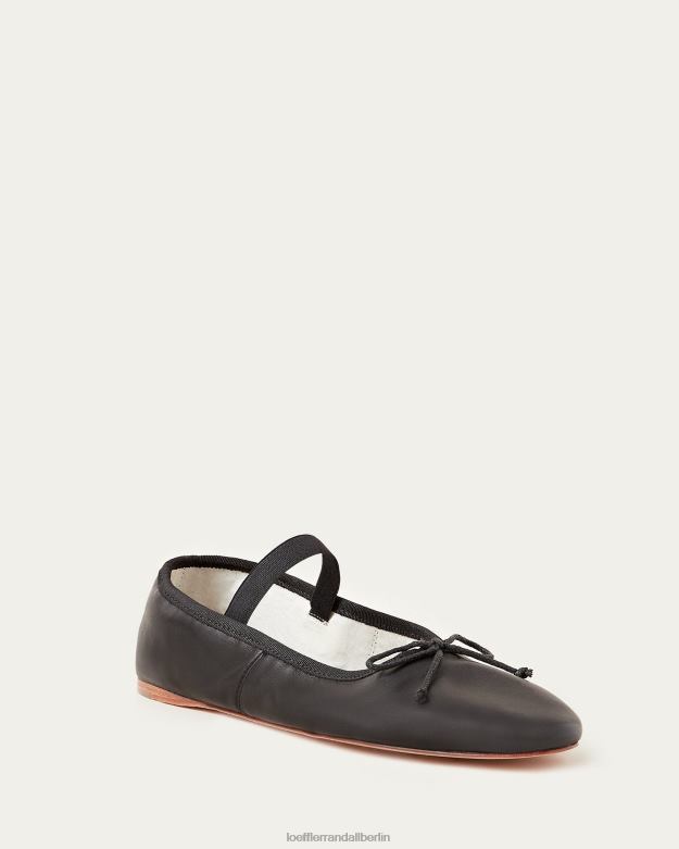 Loeffler Randall Frauen Ballerinas von Leonie RHV8H293 schwarzes Leder Schuhe