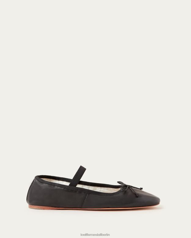 Loeffler Randall Frauen Ballerinas von Leonie RHV8H293 schwarzes Leder Schuhe