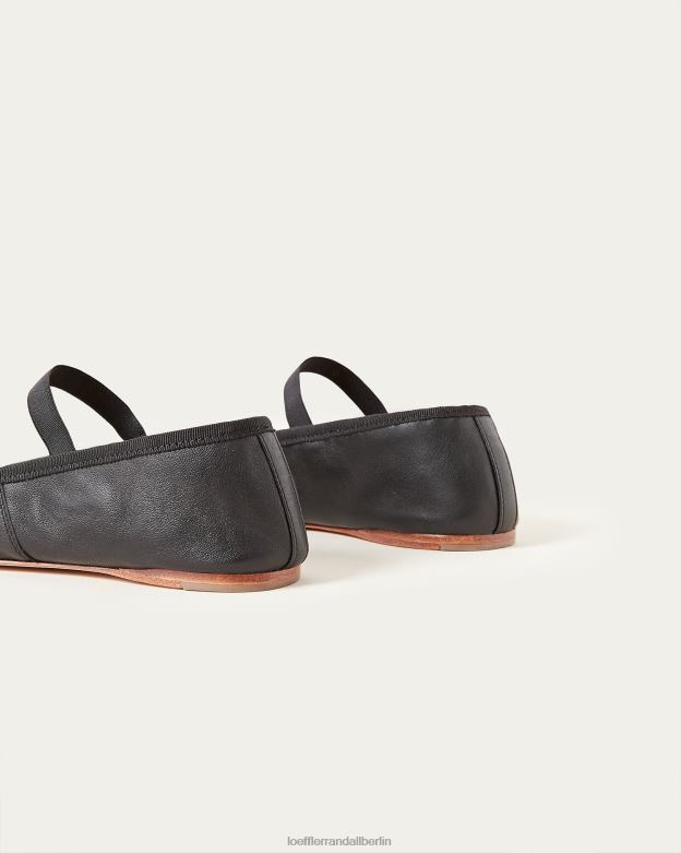 Loeffler Randall Frauen Ballerinas von Leonie RHV8H293 schwarzes Leder Schuhe