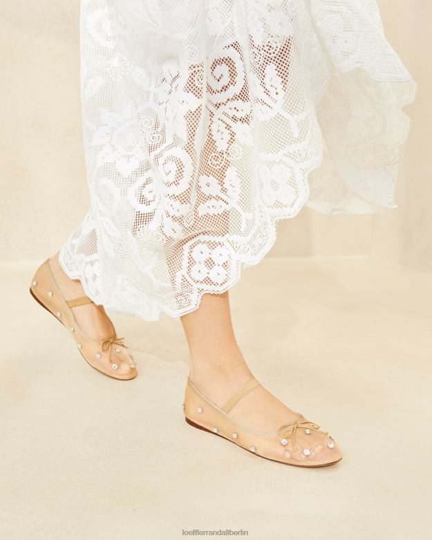 Loeffler Randall Frauen Ballerinas von Leonie RHV8H299 Karamell/klar Schuhe