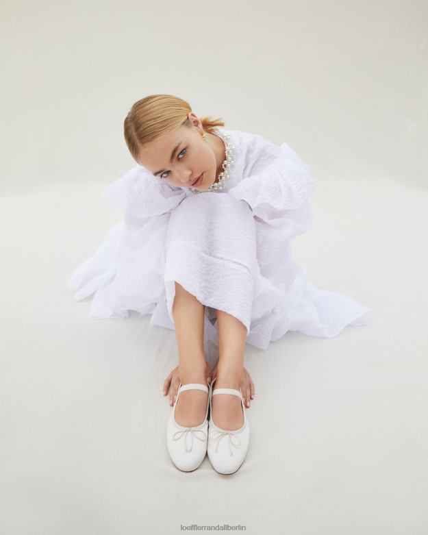 Loeffler Randall Frauen Ballerinas von Leonie RHV8H300 Creme Schuhe