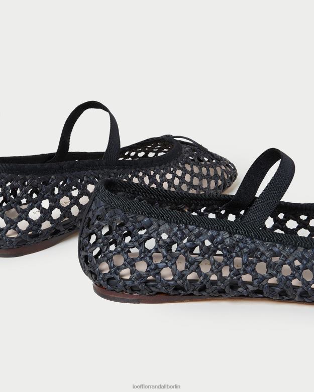 Loeffler Randall Frauen Ballerinas von Leonie RHV8H301 schwarze Häkelarbeit Schuhe