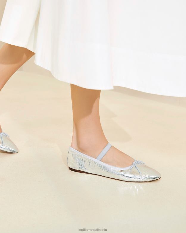 Loeffler Randall Frauen Ballerinas von Leonie RHV8H309 Silber Schuhe