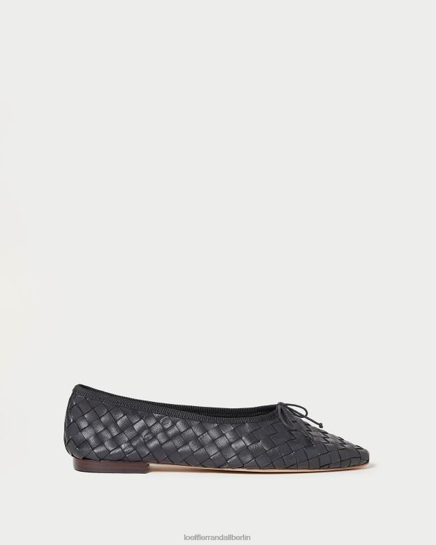 Loeffler Randall Frauen Landry gewebte Ballerinas RHV8H306 Schwarz Schuhe