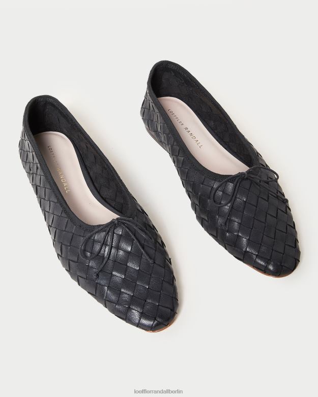 Loeffler Randall Frauen Landry gewebte Ballerinas RHV8H306 Schwarz Schuhe