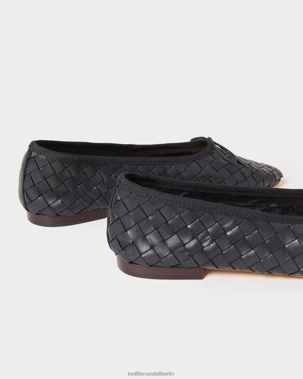 Loeffler Randall Frauen Landry gewebte Ballerinas RHV8H306 Schwarz Schuhe