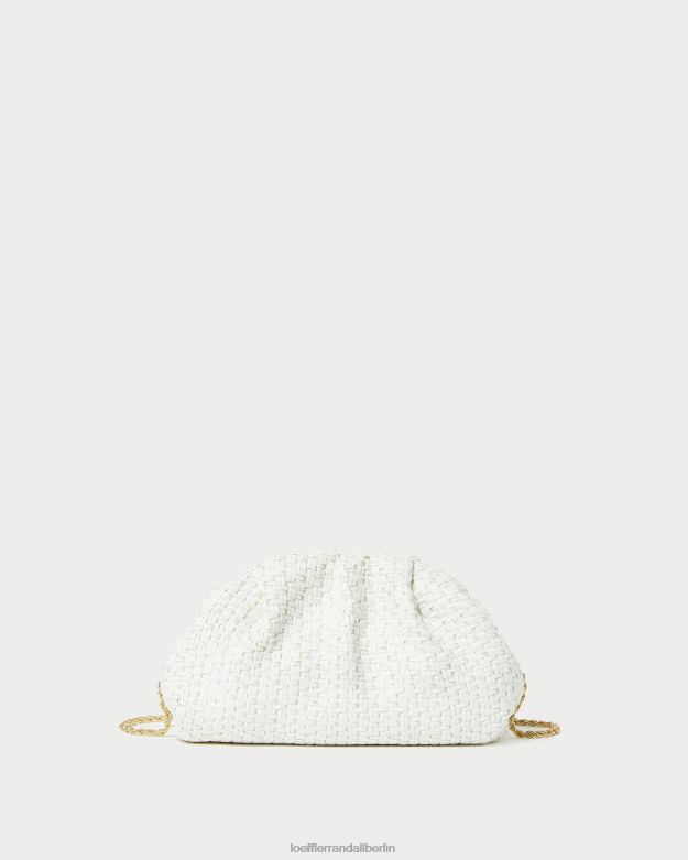 Loeffler Randall Frauen Bailey Kuppel-Clutch aus Bast RHV8H398 Weiß Taschen