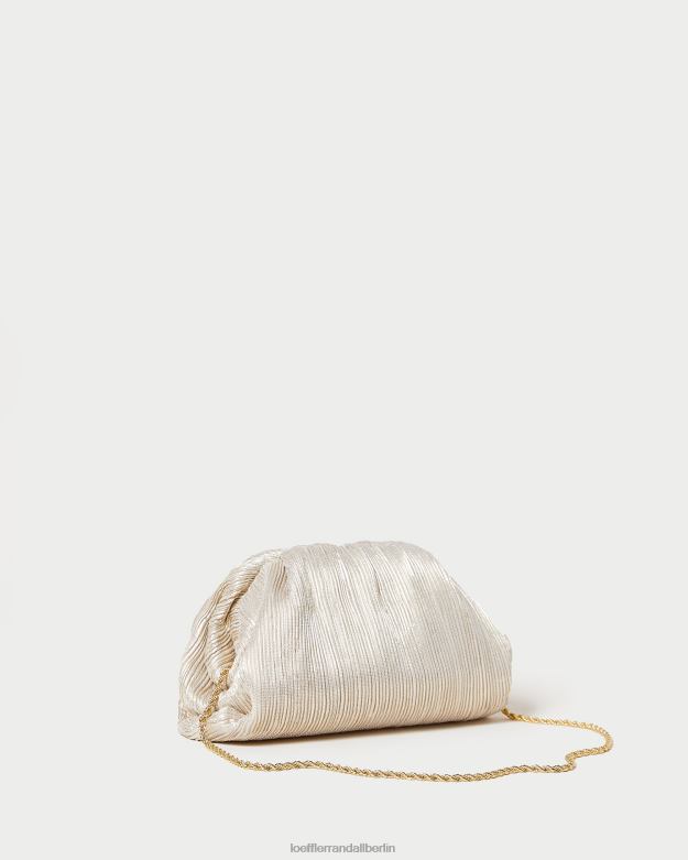 Loeffler Randall Frauen Bailey Plissee-Clutch mit Kuppel RHV8H357 Platin Taschen