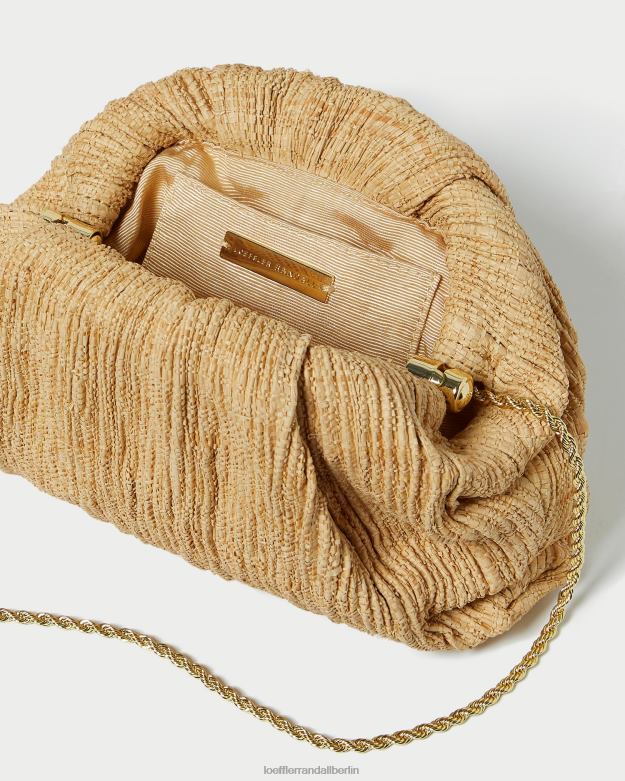 Loeffler Randall Frauen Bailey Plissee-Clutch mit Kuppel RHV8H367 natürlich Taschen