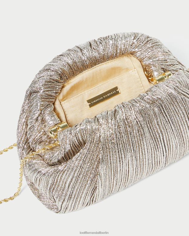 Loeffler Randall Frauen Bailey Plissee-Clutch mit Kuppel RHV8H386 Sekt Taschen