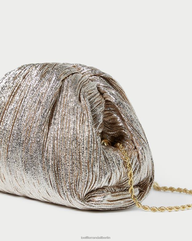 Loeffler Randall Frauen Bailey Plissee-Clutch mit Kuppel RHV8H386 Sekt Taschen