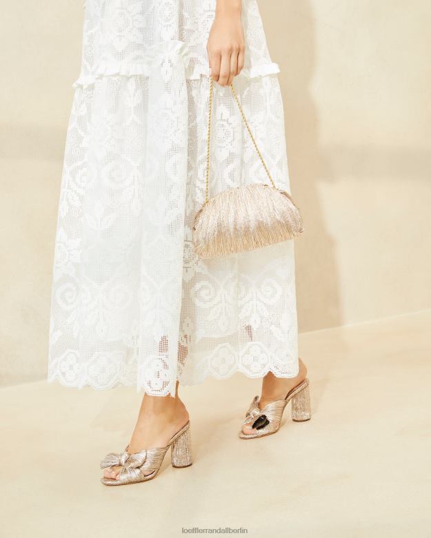 Loeffler Randall Frauen Bailey Plissee-Clutch mit Kuppel RHV8H386 Sekt Taschen