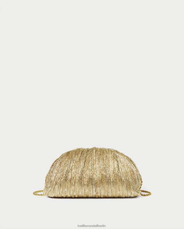 Loeffler Randall Frauen Bailey Plissee-Clutch mit Kuppel RHV8H397 oro Taschen