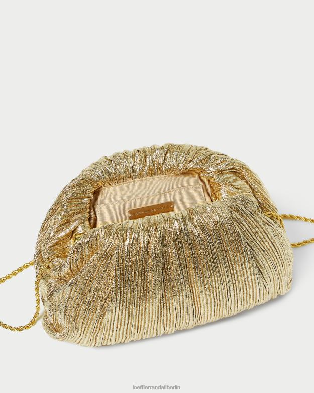 Loeffler Randall Frauen Bailey Plissee-Clutch mit Kuppel RHV8H397 oro Taschen