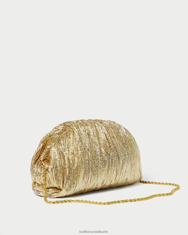 Loeffler Randall Frauen Bailey Plissee-Clutch mit Kuppel RHV8H397 oro Taschen