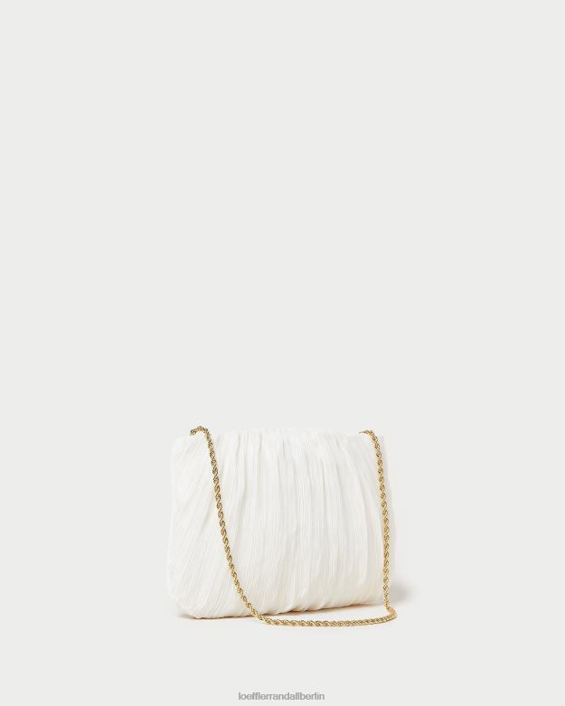 Loeffler Randall Frauen Brit-Clutch mit flachen Falten RHV8H362 Perle Taschen