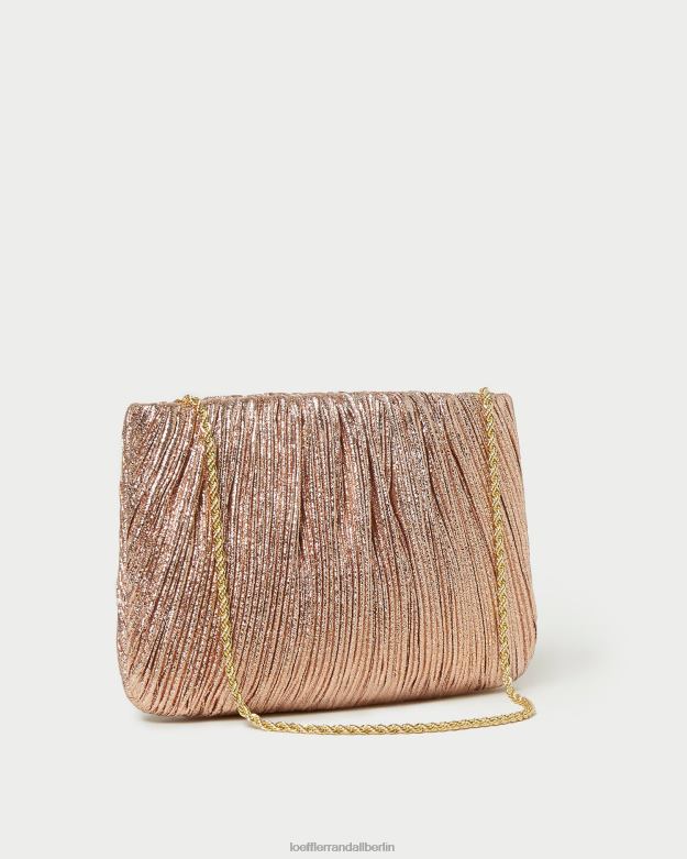 Loeffler Randall Frauen Brit-Clutch mit flachen Falten RHV8H366 Düne Taschen