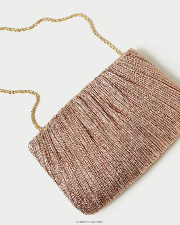 Loeffler Randall Frauen Brit-Clutch mit flachen Falten RHV8H366 Düne Taschen