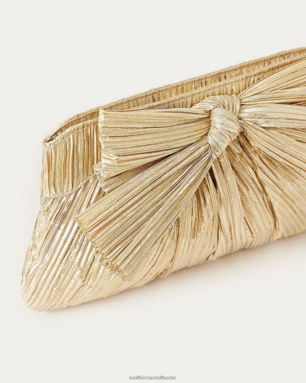 Loeffler Randall Frauen Clutch mit Rayne-Schleife RHV8H333 Gold Taschen