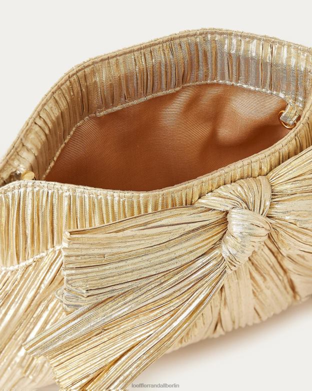 Loeffler Randall Frauen Clutch mit Rayne-Schleife RHV8H333 Gold Taschen