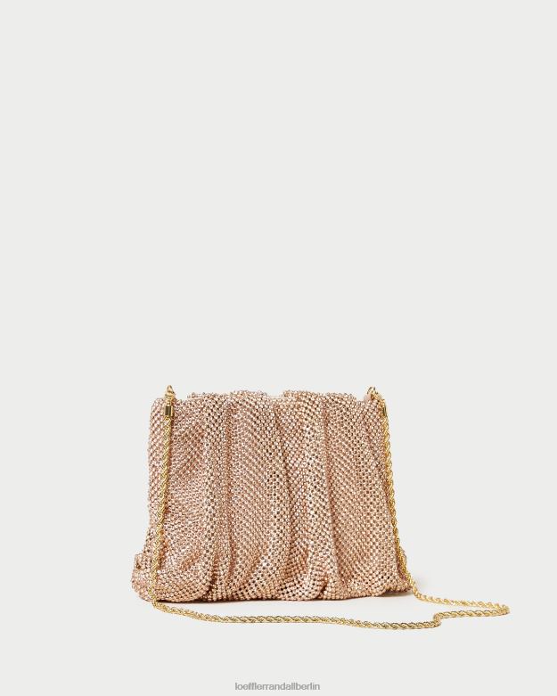 Loeffler Randall Frauen Ember-Clutch mit Strassbesatz und Raffungen RHV8H359 heller Pfirsich Taschen
