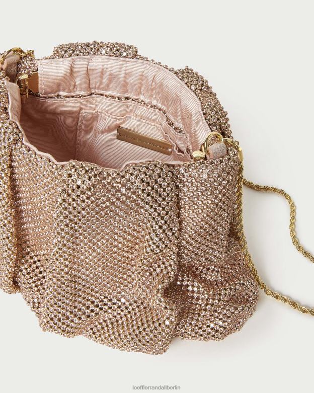 Loeffler Randall Frauen Ember-Clutch mit Strassbesatz und Raffungen RHV8H359 heller Pfirsich Taschen