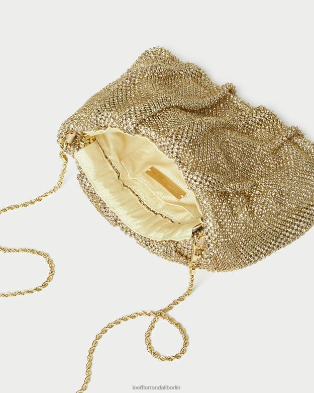Loeffler Randall Frauen Ember-Clutch mit Strassbesatz und Raffungen RHV8H385 Heu Taschen