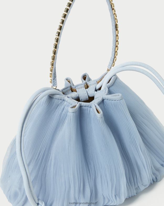 Loeffler Randall Frauen Layne-Faltenbeutel mit Strasssteinen RHV8H370 Blau Taschen