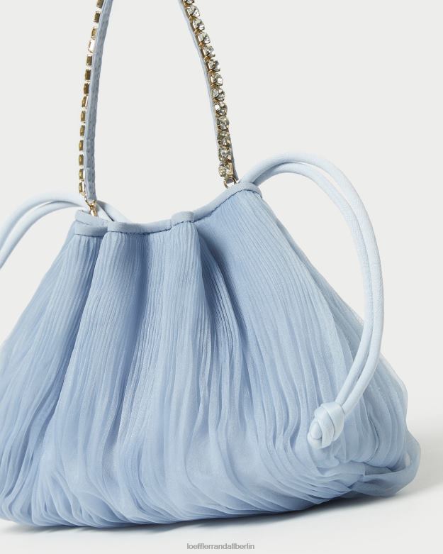 Loeffler Randall Frauen Layne-Faltenbeutel mit Strasssteinen RHV8H370 Blau Taschen