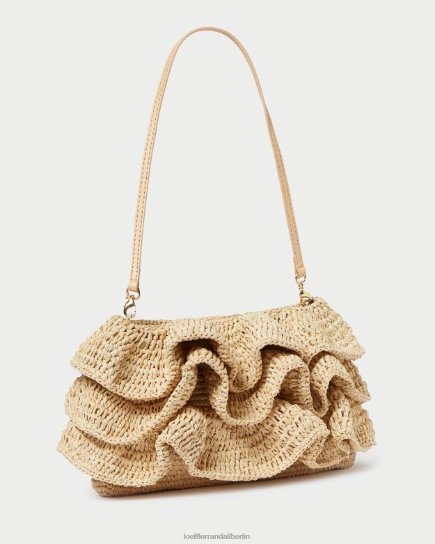 Loeffler Randall Frauen Odette-Rüschen-Clutch RHV8H375 natürlich Taschen