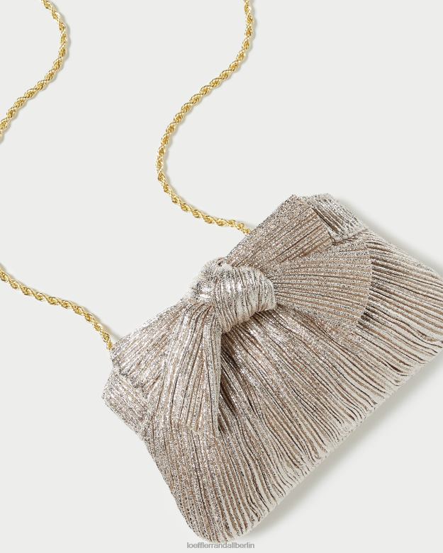Loeffler Randall Frauen Rochelle Mini-Clutch mit Schleife RHV8H395 Sekt Taschen