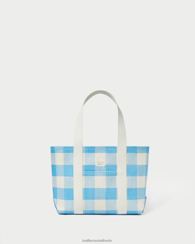 Loeffler Randall Frauen Bennett mittelgroße Tragetasche RHV8H319 blauer Gingham Taschen