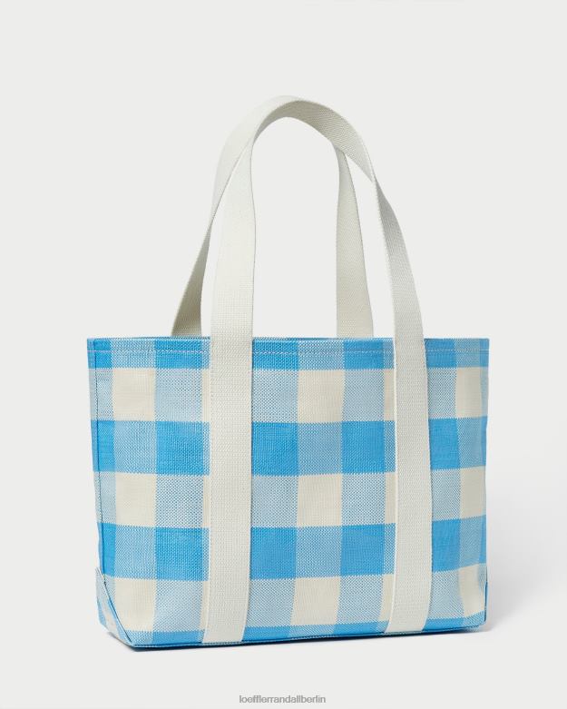 Loeffler Randall Frauen Bennett mittelgroße Tragetasche RHV8H319 blauer Gingham Taschen
