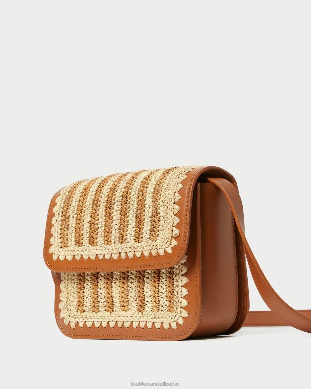 Loeffler Randall Frauen Kenton gehäkelte Umhängetasche RHV8H328 natur/braun/cognac Taschen