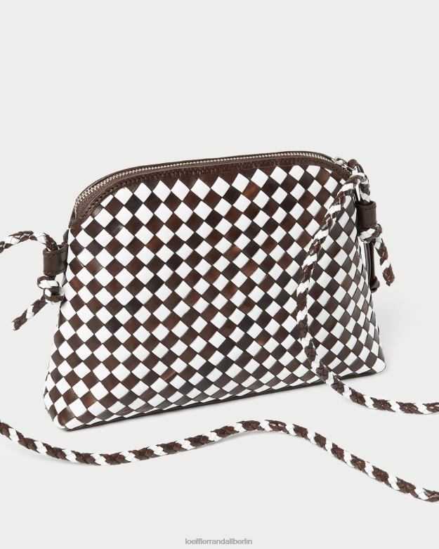 Loeffler Randall Frauen Mallory gewebte Umhängetasche RHV8H332 schokolade/weiß Taschen