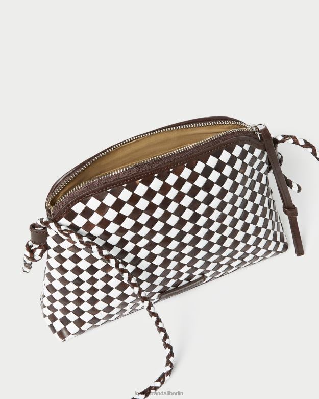 Loeffler Randall Frauen Mallory gewebte Umhängetasche RHV8H332 schokolade/weiß Taschen