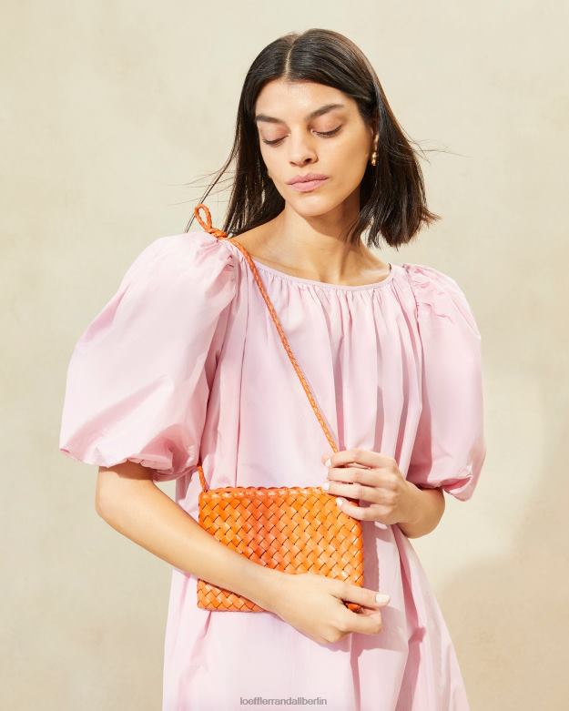 Loeffler Randall Frauen Marison gewebte Umhängetasche RHV8H329 Mandarine Taschen