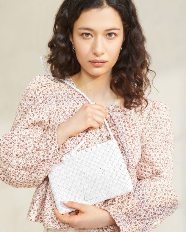Loeffler Randall Frauen Marison gewebte Umhängetasche RHV8H330 Weiß Taschen