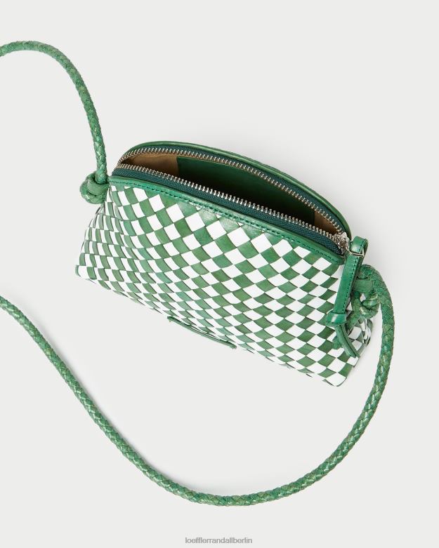 Loeffler Randall Frauen Marybeth Mini-Umhängetasche RHV8H331 leuchtendes Smaragd/Weiß Taschen