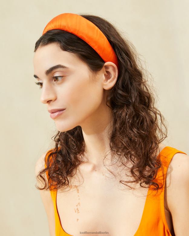 Loeffler Randall Frauen Bellamy Moiré-Stirnband RHV8H159 Mandarine Zubehör