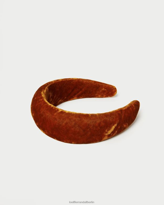 Loeffler Randall Frauen Stirnband aus Bellamy-Samt RHV8H145 Ocker Zubehör