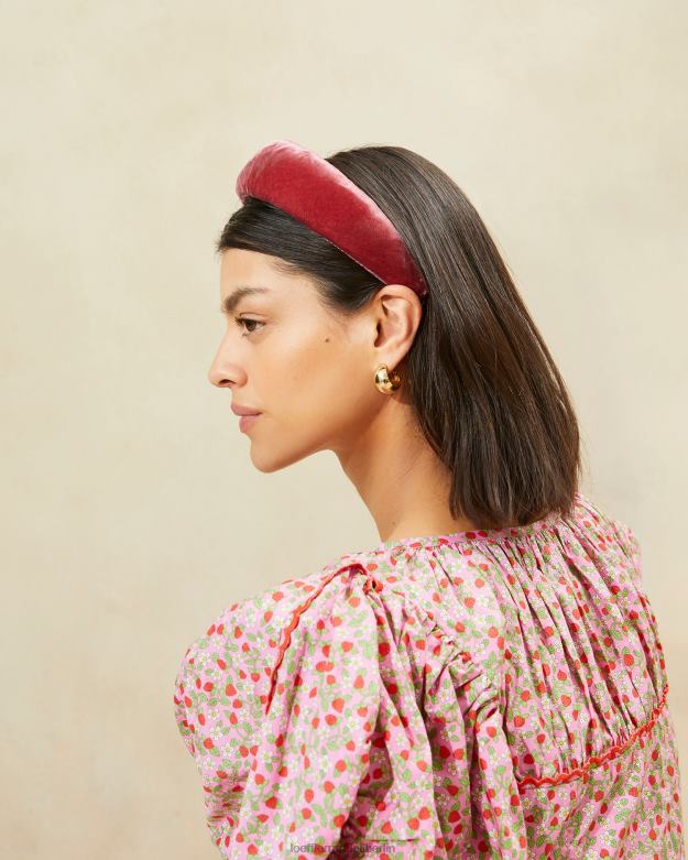 Loeffler Randall Frauen Stirnband aus Bellamy-Samt RHV8H152 Teerose Zubehör