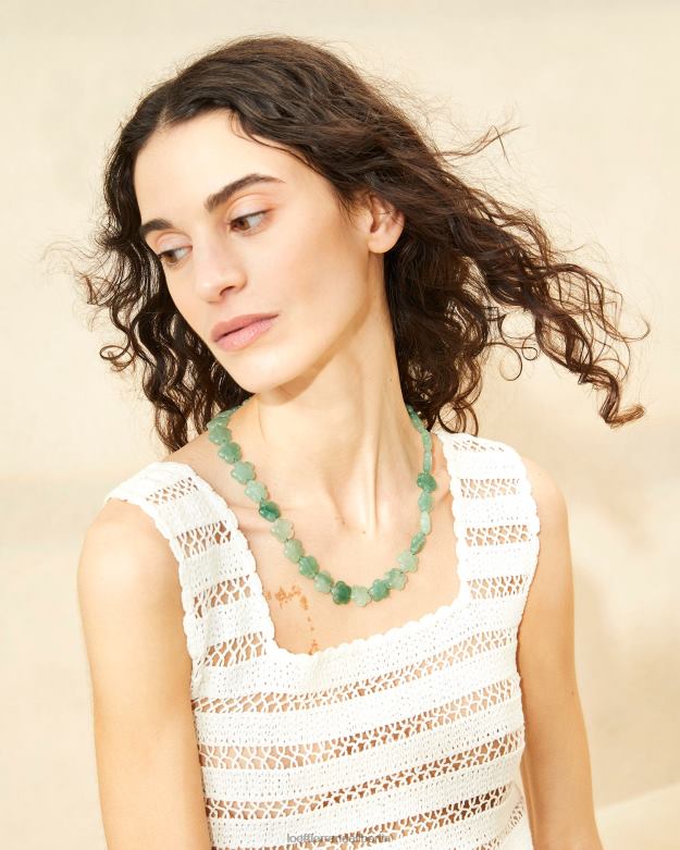 Loeffler Randall Frauen Halskette mit Blumenperlen von Mina RHV8H412 Salbei Zubehör