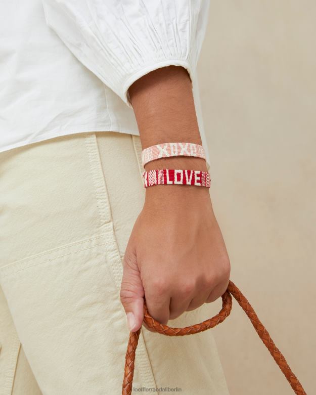 Loeffler Randall Frauen Ich liebe Xoxo-Armbänder RHV8H406 rot Rosa Zubehör